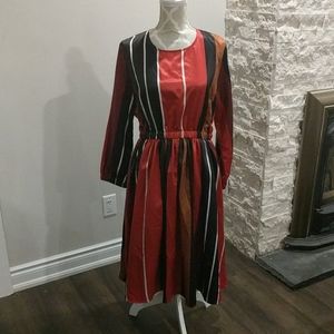 Solika striped satin feel dress